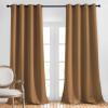 imageNICETOWN Light Blocking Curtains ampamp Drapes Extra Long 120quot  Grommet Room Darkening Thermal Insulated Solid Window Treatment for HallVilla Gold Brown 2 Panels W52 x L120