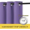 imageNICETOWN Blackout Short Curtain 63 inches Long for Windows Thermal Insulated Curtain Grommet Room Darkening Window Treatment for BedroomLiving Room 1 Panel W46 x L63 Lilac Purple