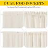 imageNICETOWN French Door Curtain Privacy Linen Blend Sheer Sidelight Curtain for Front Back Door Kitchen Double Classroom Easy Blind Shade with Drawstring Tieback W30 x L72 Angora 1 PanelNatural