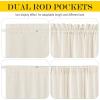 imageNICETOWN French Door Curtain Privacy Linen Blend Sheer Sidelight Curtain for Front Back Door Kitchen Double Classroom Easy Blind Shade with Drawstring Tieback W30 x L72 Angora 1 PanelNatural