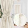 imageNICETOWN French Door Curtain Privacy Linen Blend Sheer Sidelight Curtain for Front Back Door Kitchen Double Classroom Easy Blind Shade with Drawstring Tieback W30 x L72 Angora 1 PanelNatural
