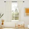 imageNICETOWN French Door Curtain Privacy Linen Blend Sheer Sidelight Curtain for Front Back Door Kitchen Double Classroom Easy Blind Shade with Drawstring Tieback W30 x L72 Angora 1 PanelGreyish White