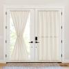 imageNICETOWN French Door Curtain Privacy Linen Blend Sheer Sidelight Curtain for Front Back Door Kitchen Double Classroom Easy Blind Shade with Drawstring Tieback W30 x L72 Angora 1 PanelNatural