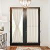 imageNICETOWN French Door Curtain Privacy Linen Blend Sheer Sidelight Curtain for Front Back Door Kitchen Double Classroom Easy Blind Shade with Drawstring Tieback W30 x L72 Angora 1 PanelNatural