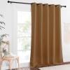 imageNICETOWN Patio Blackout Curtain Panels  Extra Wide Sliding Door Thermal Insulated Drape Privacy Room Divider Curtain for Bedroom Office Gold Brown 66 x 118 Inch Long