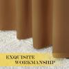 imageNICETOWN Patio Blackout Curtain Panels  Extra Wide Sliding Door Thermal Insulated Drape Privacy Room Divider Curtain for Bedroom Office Gold Brown 66 x 118 Inch Long