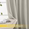 imageNICETOWN Patio Blackout Curtain Panels  Extra Wide Sliding Door Thermal Insulated Drape Privacy Room Divider Curtain for Bedroom Office Natural 66 x 118 Inch Long
