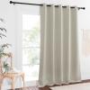 imageNICETOWN Patio Blackout Curtain Panels  Extra Wide Sliding Door Thermal Insulated Drape Privacy Room Divider Curtain for Bedroom Office Natural 66 x 118 Inch Long