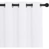 imageNICETOWN Sliding Door Window Treatment Blackout Patio Door Curtain Panels Privacy Thermal Drapes for Bedroom Living Room Department with Grommet Top White W66 x L110