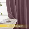 imageNICETOWN Wide Curtain 84 inch Length for Living Room Grommet Thermal Insulated Blackout Room Divider Curtain Sound Proof Light Blocking for PatioFrench Door Dry Rose 1 Panel W80 x L84