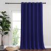 imageNICETOWN Blackout Room Divider Curtains for Sliding Glass Doors 102 Inches Long 1 Panel Extra Wide Sliding Door Curtains for Doorway Patio Bedroom Living Room Navy Blue 80Wx102L 1 Panel