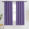 imageNICETOWN Blackout Short Curtain 63 inches Long for Windows Thermal Insulated Curtain Grommet Room Darkening Window Treatment for BedroomLiving Room 1 Panel W46 x L63 Lilac Purple