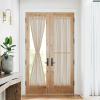imageNICETOWN French Door Curtain Privacy Linen Blend Sheer Sidelight Curtain for Front Back Door Kitchen Double Classroom Easy Blind Shade with Drawstring Tieback W30 x L72 Angora 1 PanelAngora