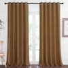 imageNICETOWN Patio Blackout Curtain Panels  Extra Wide Sliding Door Thermal Insulated Drape Privacy Room Divider Curtain for Bedroom Office Gold Brown 66 x 118 Inch Long