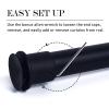 imageNICETOWN Doorway Curtain Rod for Window 28quot to 48quot Premium Tension Curtain Rod Without Drilling Rust Free and NonFall Down Doorway Cupboard Short Tension Pole Black 28quot  48quotMatt Black