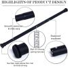 imageNICETOWN Doorway Curtain Rod for Window 28quot to 48quot Premium Tension Curtain Rod Without Drilling Rust Free and NonFall Down Doorway Cupboard Short Tension Pole Black 28quot  48quotMatt Black