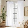 imageNICETOWN Pure White Privacy Sheer Curtains 52 x 72 Inches 2 Panels NonSeeThrough Rod Pocket Light Filtering Window Treatments with Silky Smooth Heavyweight Luxury Drapes for BedroomPure White