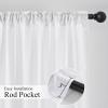 imageNICETOWN Pure White Privacy Sheer Curtains 52 x 72 Inches 2 Panels NonSeeThrough Rod Pocket Light Filtering Window Treatments with Silky Smooth Heavyweight Luxury Drapes for BedroomPure White