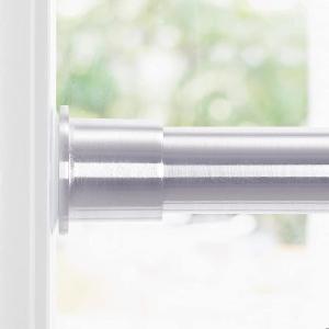 imageNICETOWN Doorway Curtain Rod for Window 28quot to 48quot Premium Tension Curtain Rod Without Drilling Rust Free and NonFall Down Doorway Cupboard Short Tension Pole Black 28quot  48quotNickel