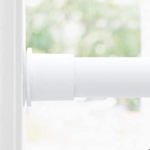 imageNICETOWN Doorway Curtain Rod for Window 28quot to 48quot Premium Tension Curtain Rod Without Drilling Rust Free and NonFall Down Doorway Cupboard Short Tension Pole Black 28quot  48quotWhite
