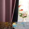 imageNICETOWN 100 Blackout Kitchen Curtain Panels Cold and Full Light Blocking Drapes with Black Liner 48 Inches Drop Thermal Insulated Draperies for Cafe White 2 Pieces 37 inches Wide Each PanelDry Rose