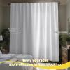 imageNICETOWN 100 Blackout Kitchen Curtain Panels Cold and Full Light Blocking Drapes with Black Liner 48 Inches Drop Thermal Insulated Draperies for Cafe White 2 Pieces 37 inches Wide Each PanelPure White