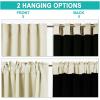 imageNICETOWN 100 Blackout Kitchen Curtain Panels Cold and Full Light Blocking Drapes with Black Liner 48 Inches Drop Thermal Insulated Draperies for Cafe White 2 Pieces 37 inches Wide Each PanelBeige