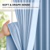 imageNICETOWN 100 Blackout Kitchen Curtain Panels Cold and Full Light Blocking Drapes with Black Liner 48 Inches Drop Thermal Insulated Draperies for Cafe White 2 Pieces 37 inches Wide Each PanelVintage Blue