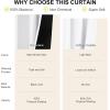 imageNICETOWN 100 Blackout Kitchen Curtain Panels Cold and Full Light Blocking Drapes with Black Liner 48 Inches Drop Thermal Insulated Draperies for Cafe White 2 Pieces 37 inches Wide Each PanelPure White