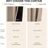 imageNICETOWN 100 Blackout Kitchen Curtain Panels Cold and Full Light Blocking Drapes with Black Liner 48 Inches Drop Thermal Insulated Draperies for Cafe White 2 Pieces 37 inches Wide Each PanelTaupe