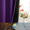 imageNICETOWN 100 Blackout Kitchen Curtain Panels Cold and Full Light Blocking Drapes with Black Liner 48 Inches Drop Thermal Insulated Draperies for Cafe White 2 Pieces 37 inches Wide Each PanelRoyal Purple