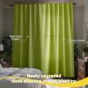 imageNICETOWN 100 Blackout Kitchen Curtain Panels Cold and Full Light Blocking Drapes with Black Liner 48 Inches Drop Thermal Insulated Draperies for Cafe White 2 Pieces 37 inches Wide Each PanelFresh Green