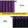 imageNICETOWN 100 Blackout Kitchen Curtain Panels Cold and Full Light Blocking Drapes with Black Liner 48 Inches Drop Thermal Insulated Draperies for Cafe White 2 Pieces 37 inches Wide Each PanelRoyal Purple