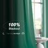 imageNICETOWN 100 Blackout Kitchen Curtain Panels Cold and Full Light Blocking Drapes with Black Liner 48 Inches Drop Thermal Insulated Draperies for Cafe White 2 Pieces 37 inches Wide Each PanelAqua Blue