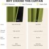 imageNICETOWN 100 Blackout Kitchen Curtain Panels Cold and Full Light Blocking Drapes with Black Liner 48 Inches Drop Thermal Insulated Draperies for Cafe White 2 Pieces 37 inches Wide Each PanelOlive Green