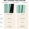 imageNICETOWN 100 Blackout Kitchen Curtain Panels Cold and Full Light Blocking Drapes with Black Liner 48 Inches Drop Thermal Insulated Draperies for Cafe White 2 Pieces 37 inches Wide Each PanelAqua Blue