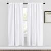 imageNICETOWN 100 Blackout Kitchen Curtain Panels Cold and Full Light Blocking Drapes with Black Liner 48 Inches Drop Thermal Insulated Draperies for Cafe White 2 Pieces 37 inches Wide Each PanelPure White