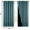 imageNICETOWN 100 Blackout Kitchen Curtain Panels Cold and Full Light Blocking Drapes with Black Liner 48 Inches Drop Thermal Insulated Draperies for Cafe White 2 Pieces 37 inches Wide Each PanelSea Teal