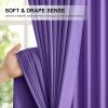 imageNICETOWN 100 Blackout Kitchen Curtain Panels Cold and Full Light Blocking Drapes with Black Liner 48 Inches Drop Thermal Insulated Draperies for Cafe White 2 Pieces 37 inches Wide Each PanelLilac Purple
