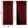 imageNICETOWN 100 Blackout Kitchen Curtain Panels Cold and Full Light Blocking Drapes with Black Liner 48 Inches Drop Thermal Insulated Draperies for Cafe White 2 Pieces 37 inches Wide Each PanelBurgundy Red