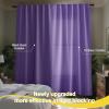 imageNICETOWN 100 Blackout Kitchen Curtain Panels Cold and Full Light Blocking Drapes with Black Liner 48 Inches Drop Thermal Insulated Draperies for Cafe White 2 Pieces 37 inches Wide Each PanelLilac Purple