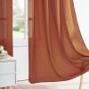 imageNICETOWN NonSeeThrough White Privacy Sheer Curtains 90 inches Long 2 Panels 52quot Wide Grommet Window Curtains Drapes for Living Room Bedroom Home Decoration Light Filtering Elegant Window DrapesBurnt Orange
