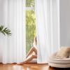 imageNICETOWN NonSeeThrough White Privacy Sheer Curtains 90 inches Long 2 Panels 52quot Wide Grommet Window Curtains Drapes for Living Room Bedroom Home Decoration Light Filtering Elegant Window DrapesOff White