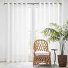 imageNICETOWN NonSeeThrough White Privacy Sheer Curtains 90 inches Long 2 Panels 52quot Wide Grommet Window Curtains Drapes for Living Room Bedroom Home Decoration Light Filtering Elegant Window DrapesOff White