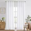 imageNICETOWN NonSeeThrough White Privacy Sheer Curtains 90 inches Long 2 Panels 52quot Wide Grommet Window Curtains Drapes for Living Room Bedroom Home Decoration Light Filtering Elegant Window DrapesWhite