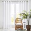 imageNICETOWN NonSeeThrough White Privacy Sheer Curtains 90 inches Long 2 Panels 52quot Wide Grommet Window Curtains Drapes for Living Room Bedroom Home Decoration Light Filtering Elegant Window DrapesWhite