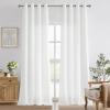imageNICETOWN NonSeeThrough White Privacy Sheer Curtains 90 inches Long 2 Panels 52quot Wide Grommet Window Curtains Drapes for Living Room Bedroom Home Decoration Light Filtering Elegant Window DrapesOff White