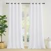 imageNICETOWN NonSeeThrough White Privacy Sheer Curtains 90 inches Long 2 Panels 52quot Wide Grommet Window Curtains Drapes for Living Room Bedroom Home Decoration Light Filtering Elegant Window DrapesWhite