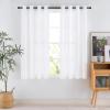 imageNICETOWN NonSeeThrough White Privacy Sheer Curtains 90 inches Long 2 Panels 52quot Wide Grommet Window Curtains Drapes for Living Room Bedroom Home Decoration Light Filtering Elegant Window DrapesWhite