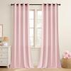 imageNICETOWN NonSeeThrough White Privacy Sheer Curtains 90 inches Long 2 Panels 52quot Wide Grommet Window Curtains Drapes for Living Room Bedroom Home Decoration Light Filtering Elegant Window DrapesPink